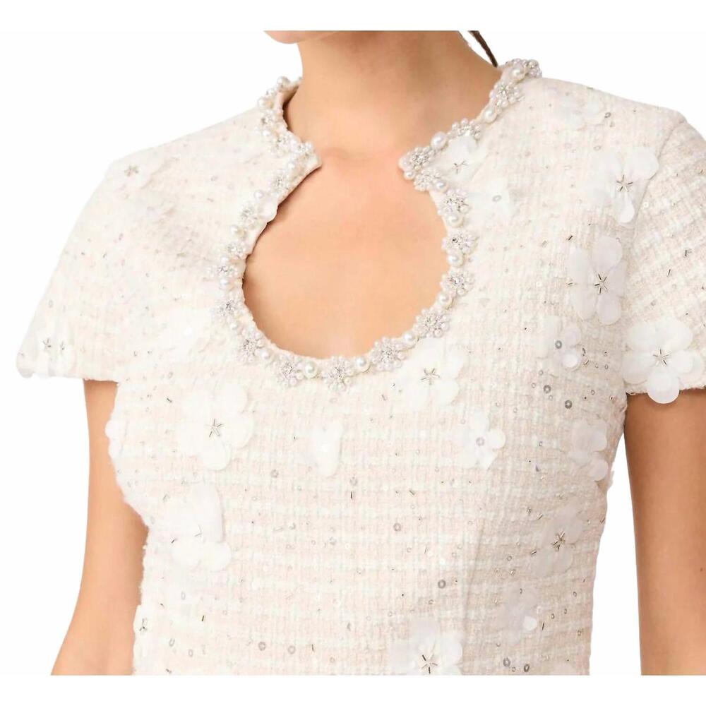 NEW ELLIATT ellouise embellished tweed set in white - Picture 6 of 8